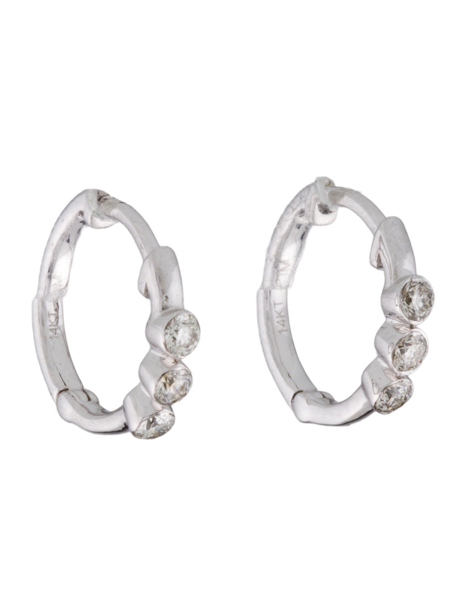 Earrings 14K Diamond Huggie