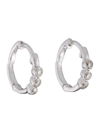 Earrings 14K Diamond Huggie Earrings