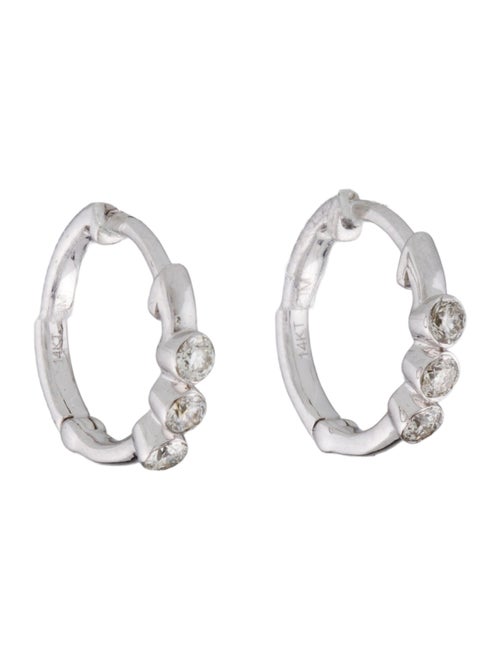 Earrings 14K Diamond Huggie Earrings