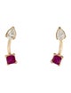 Earrings 14K Ruby & Diamond Stud Earrings