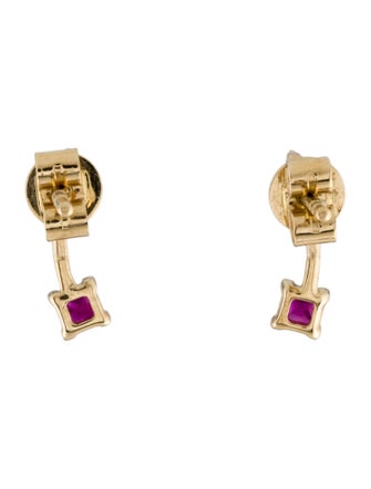 Earrings 14K Ruby & Diamond Stud Earrings