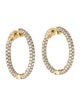 Earrings 18K 3.13ctw Diamond Pavé Inside Out Hoop Earrings