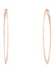 Earrings 14K Diamond Skinny Hoop Earrings
