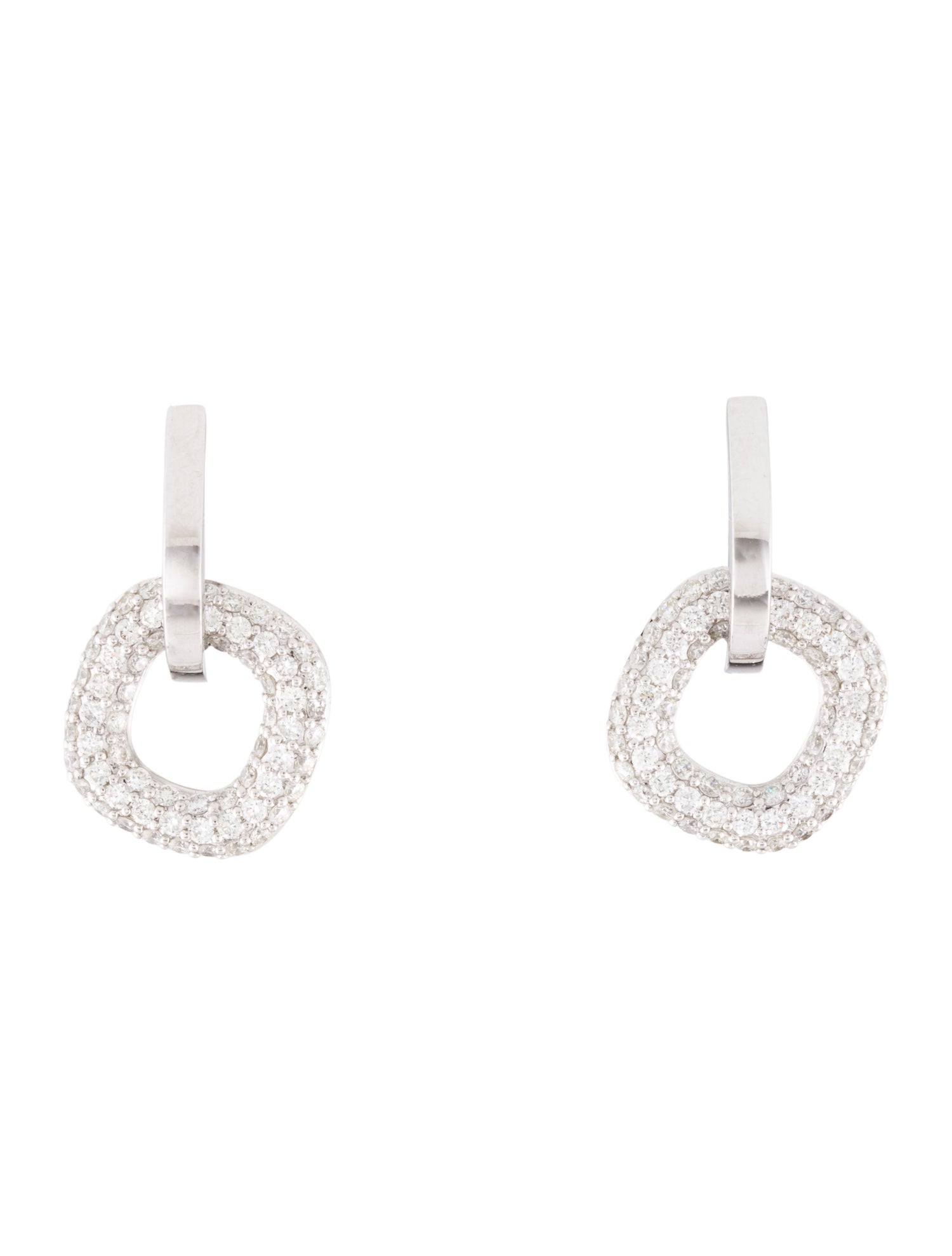 Earrings 14K 1.32ctw Diamond Link Convertible Drop
