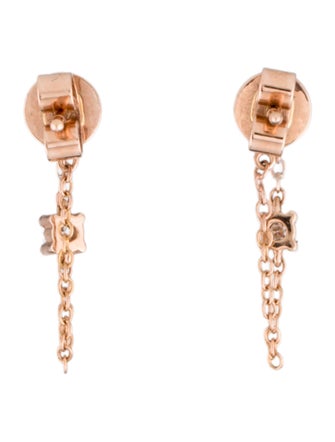 Earrings 14K Diamond Chain Drop Earrings