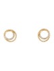 Earrings 14K Diamond Circle Stud Earrings