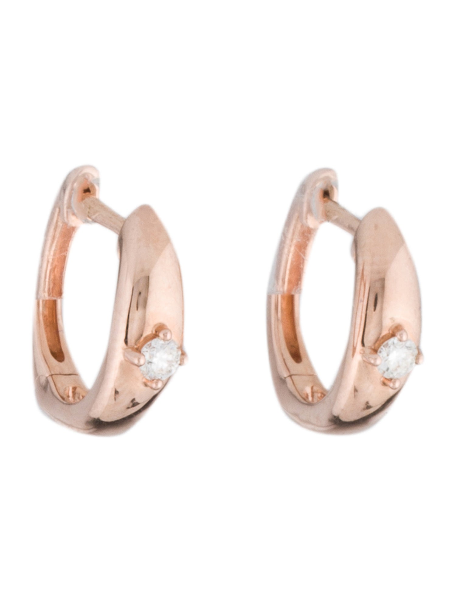 Earrings 14K Diamond Huggie