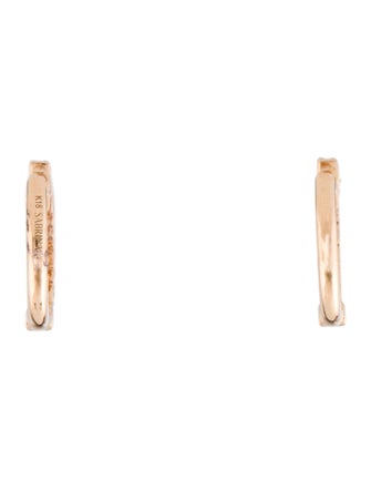 Earrings 18K Diamond Hoop Earrings