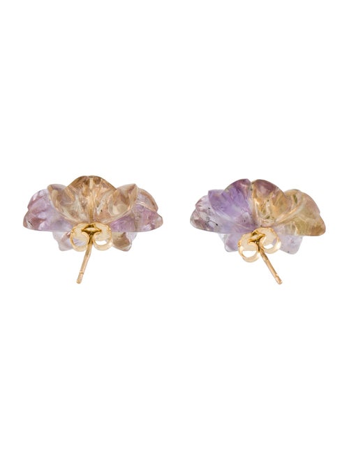 Earrings 14K Ametrine Convertible Flower Jacket Stud Earrings
