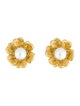 Earrings 18K Pearl Flower Clip-On Earrings