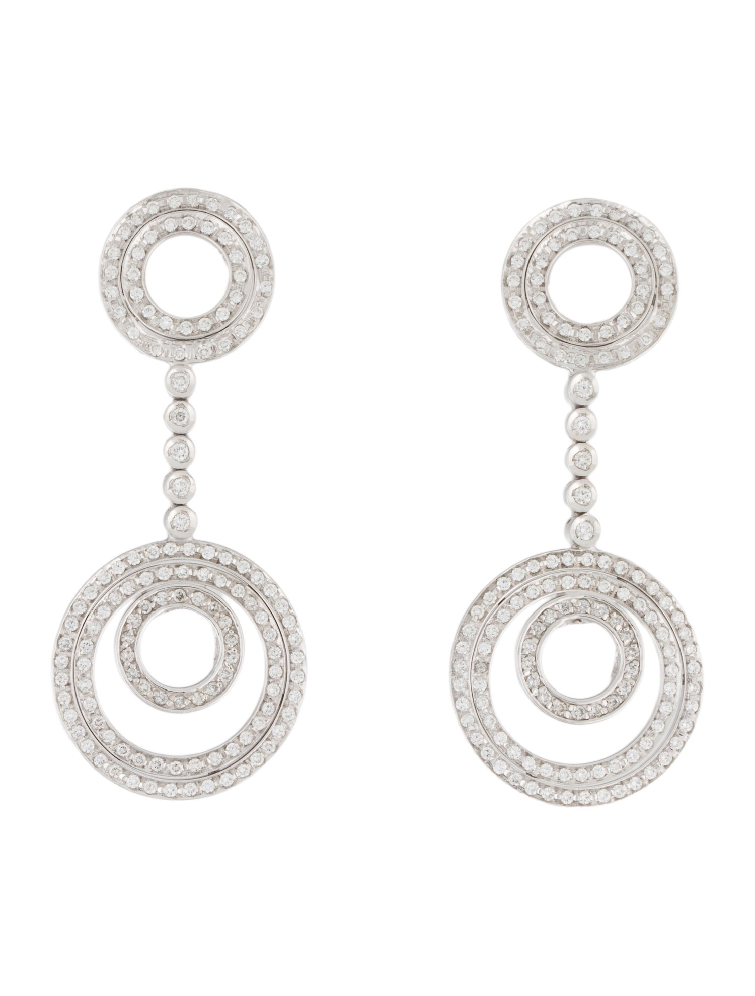 Earrings 18K 1.68ctw Diamond Drop