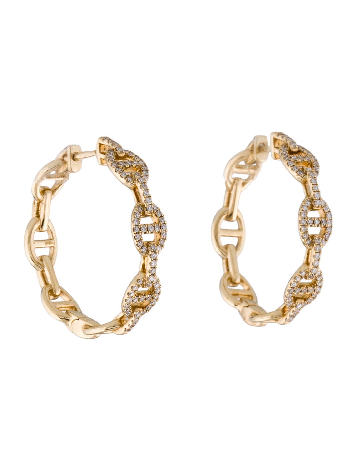 Earrings 14K Diamond Hoop
