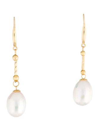 Earrings 18K Pearl Drop Earrings