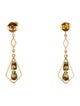 Earrings 18K Dyed Jadeite & Diamond Drop Earrings