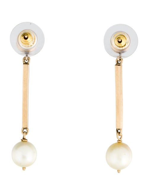 Earrings 14K Pearl Stick Drop Earrings