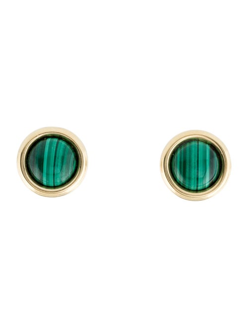 Earrings 14K Malachite Stud Earrings
