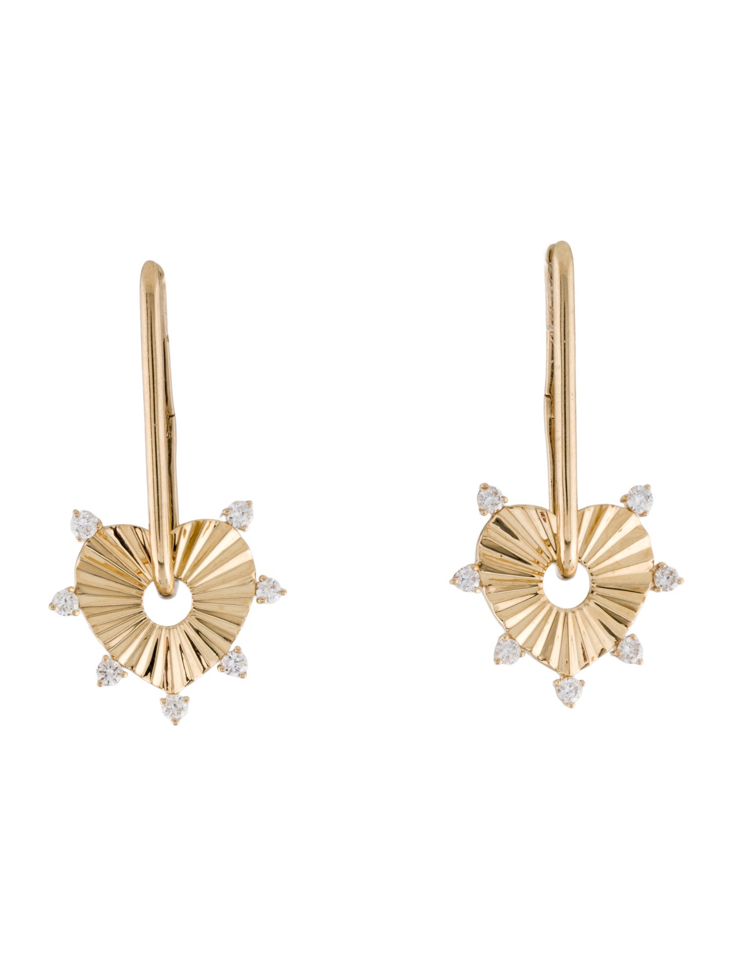 Earrings 14K Diamond Drop w/ Tags