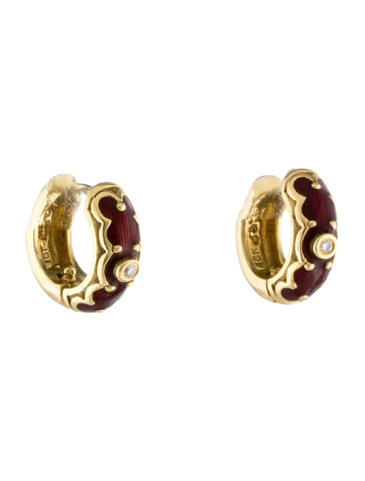 Earrings 18K Diamond Huggie