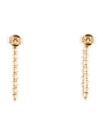 Earrings 14K Diamond Bead Chain Drop Earring