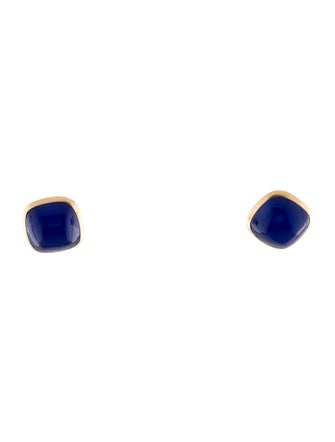 Earrings 14K Dyed Chalcedony Stud Earrings
