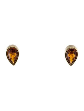 Earrings 14K 6.49ctw Citrine Earclips