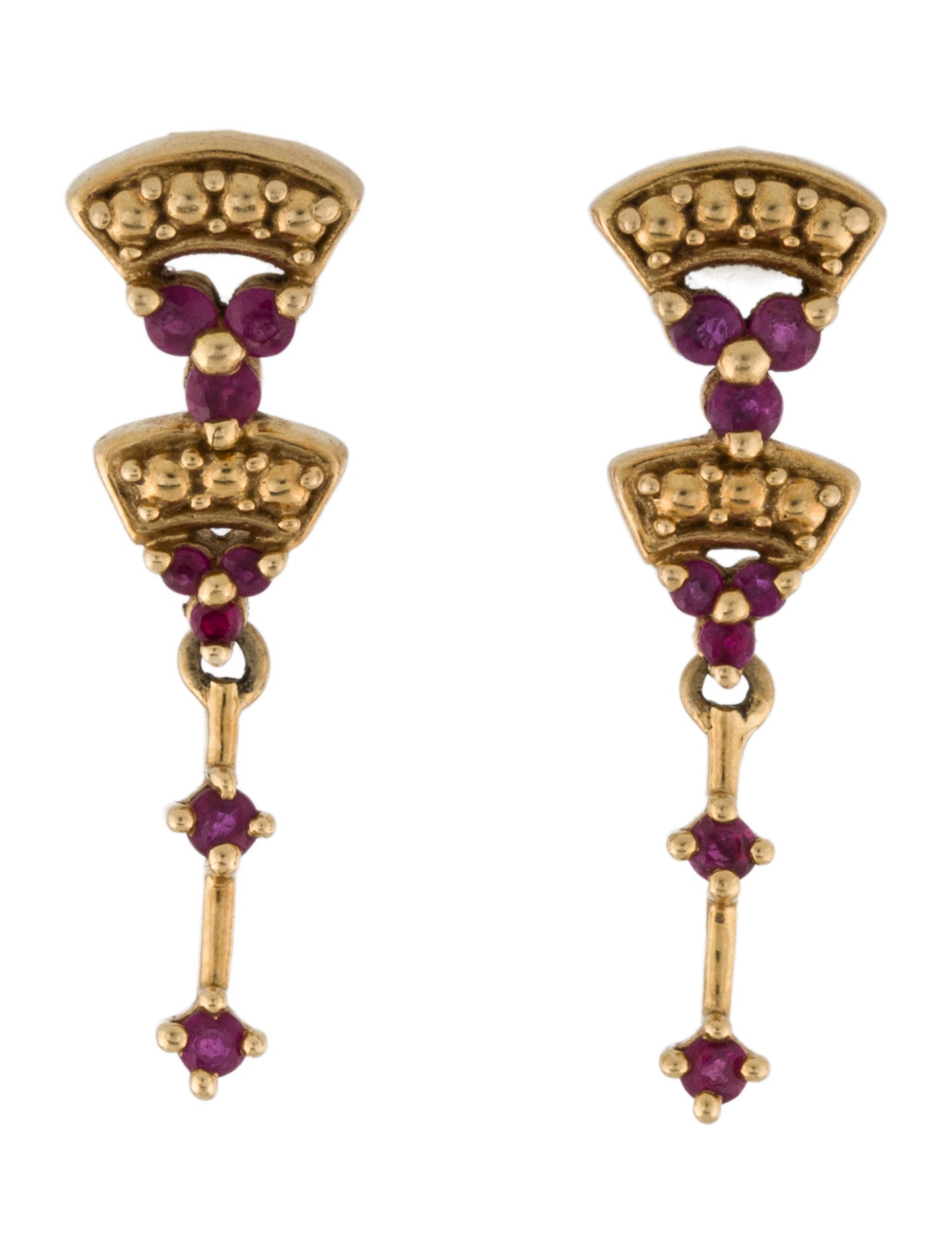 Earrings 18K Ruby Drop