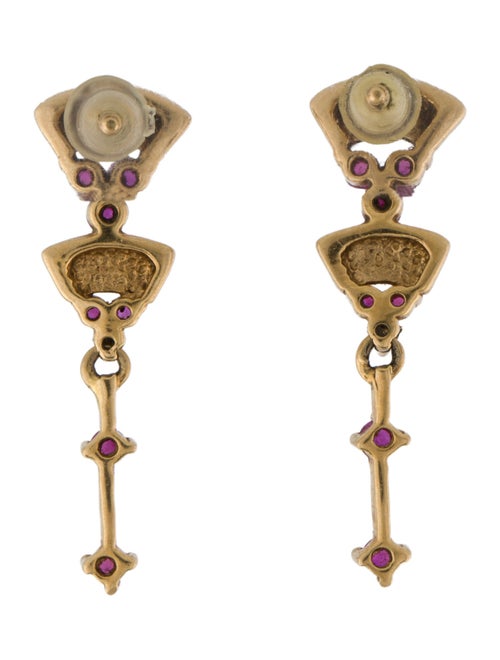 Earrings 18K Ruby Drop Earrings