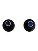 Earrings 14K Onyx & Lapis Lazuli Stud Earrings