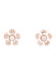 Earrings 14K Diamond Flower Stud Earrings