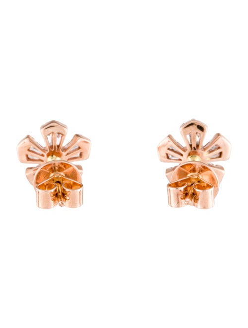 Earrings 14K Diamond Flower Stud Earrings