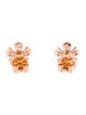 Earrings 14K Diamond Flower Stud Earrings
