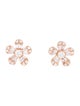 Earrings 14K Diamond Flower Stud Earrings