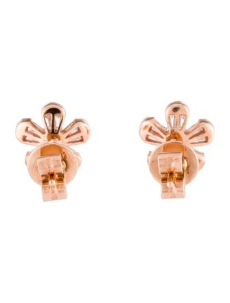 Earrings 14K Diamond Flower Stud Earrings