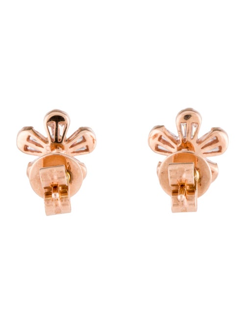 Earrings 14K Diamond Flower Stud Earrings