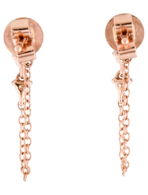 Earrings 14K Diamond Chain Drop Earrings