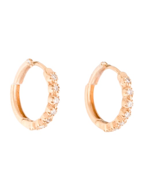 Earrings 18K Diamond Huggie Hoop Earrings