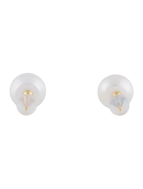 Earrings 18K Pearl Button Stud Earrings