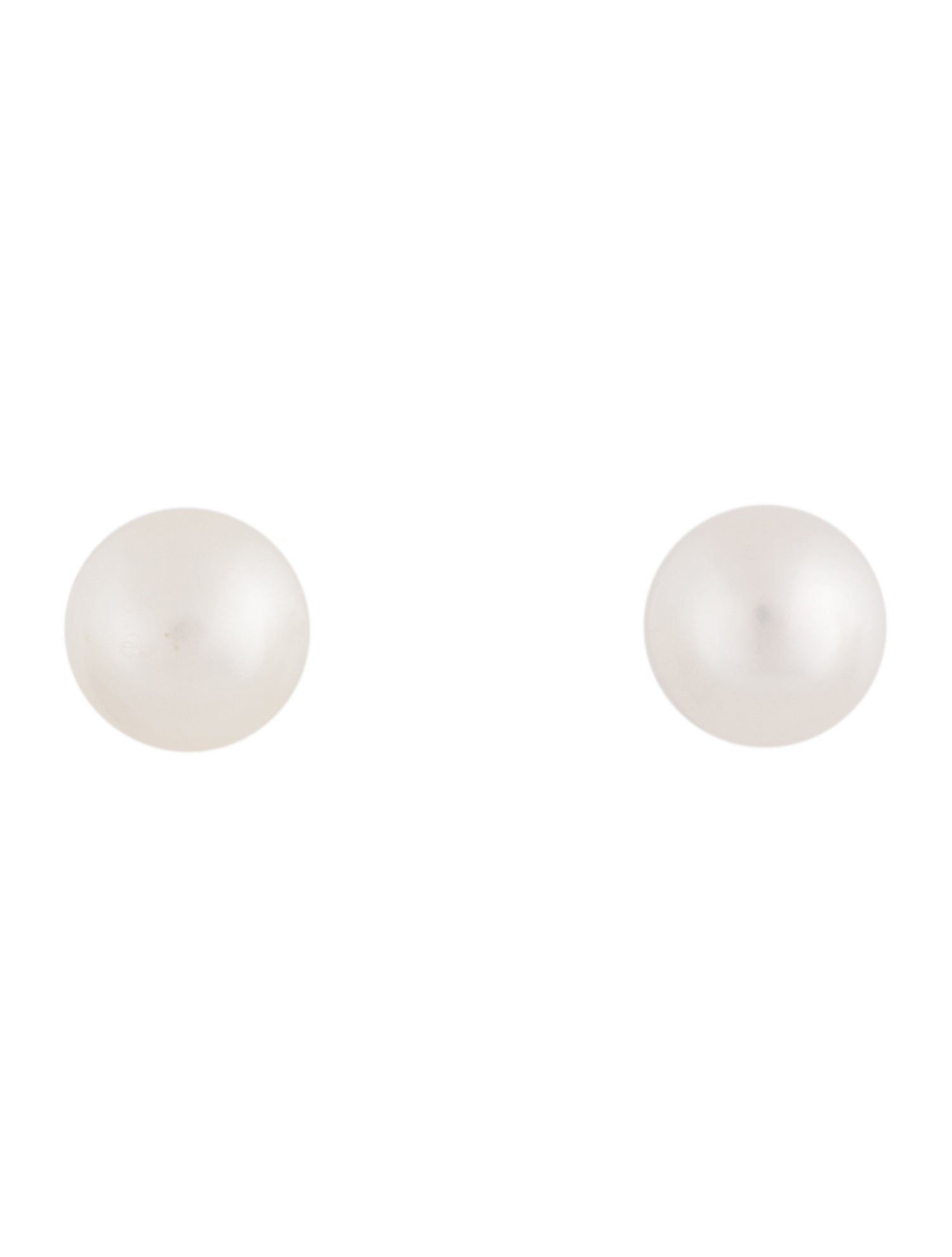 Earrings 18K Pearl Button Stud Earrings