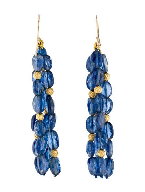 Earrings 18K Kyanite Bead Drop Earrings