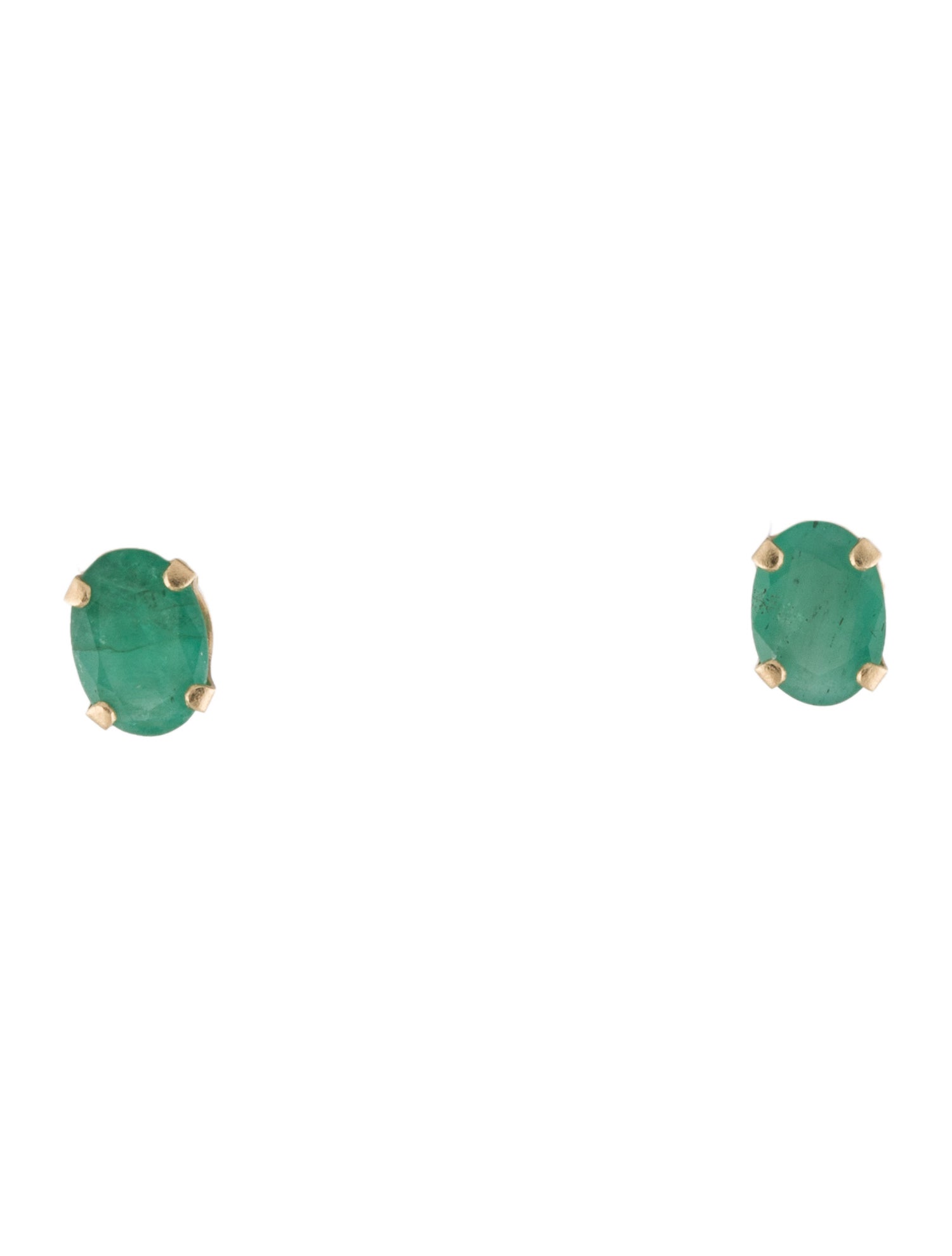 Earrings 14K 1.20ctw Emerald Stud