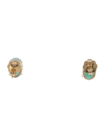 Earrings 14K 1.20ctw Emerald Stud Earrings