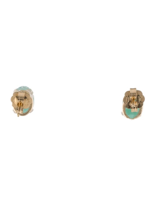 Earrings 14K 1.20ctw Emerald Stud Earrings