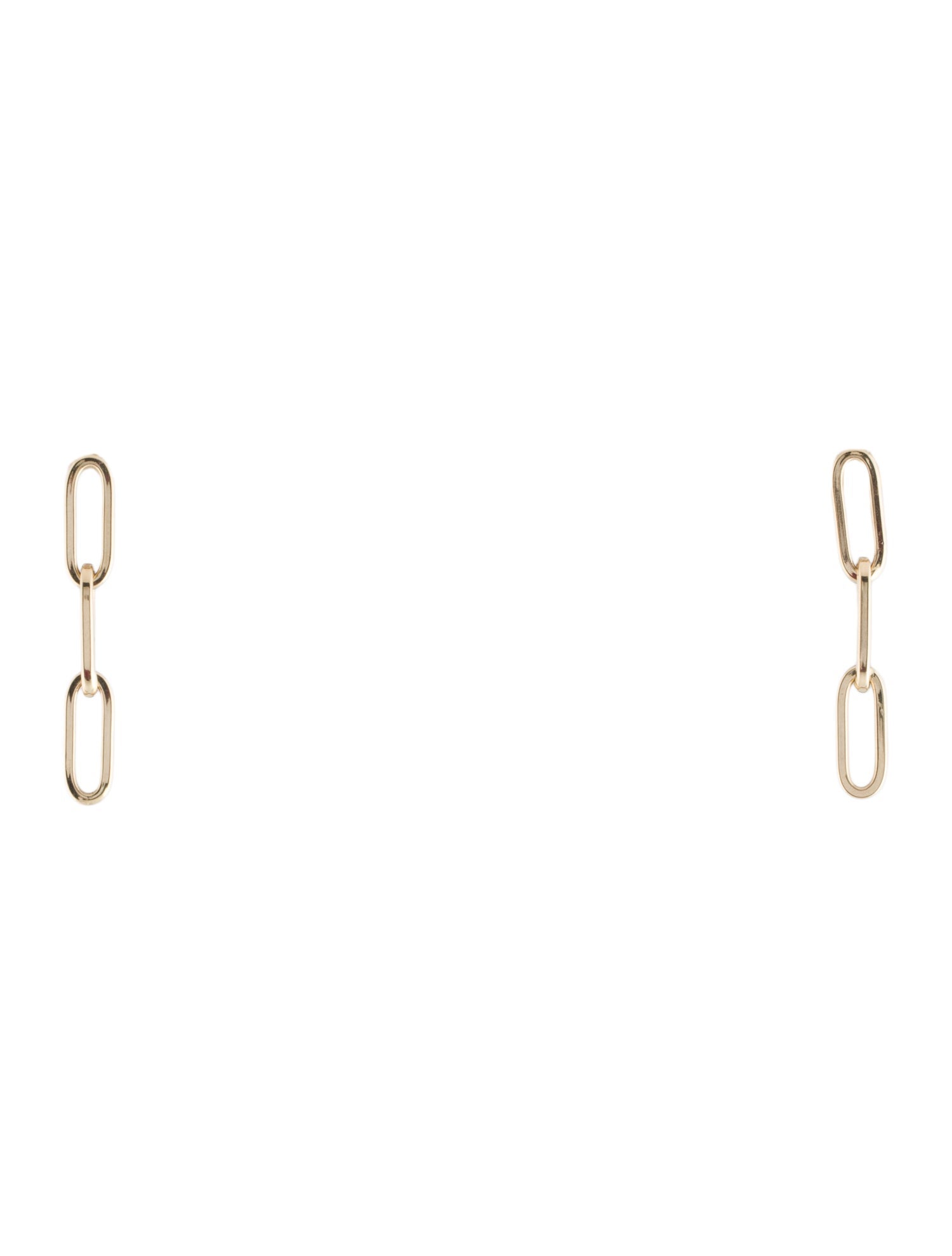 Earrings 14K Paper Clip Chain Drop