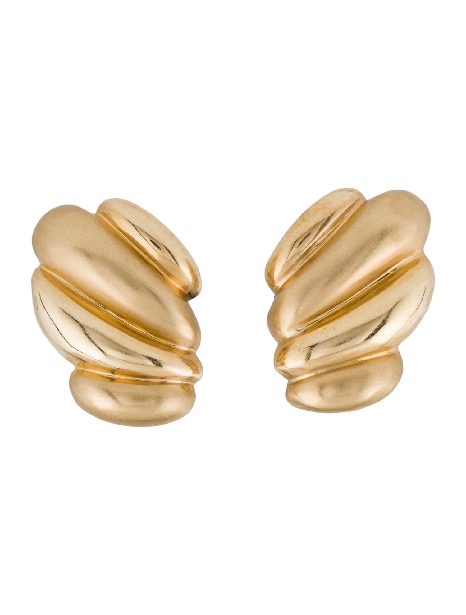 Earrings 14K Sculpted Motif