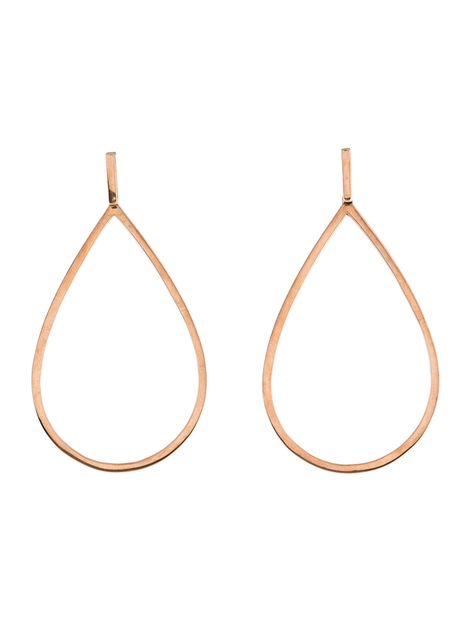 Earrings 18K Teardrop Hoop