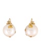 Earrings 18K Pearl & Sapphire Drop Earrings