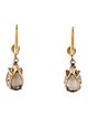 Earrings 14K 4.76ctw Smoky Quartz Drop Earrings