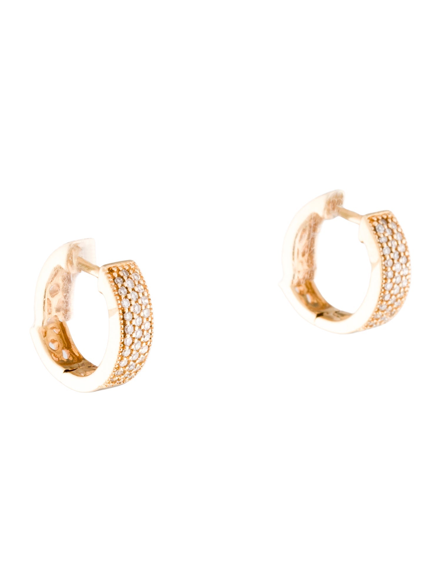 Earrings 14K Diamond Huggie Earrings