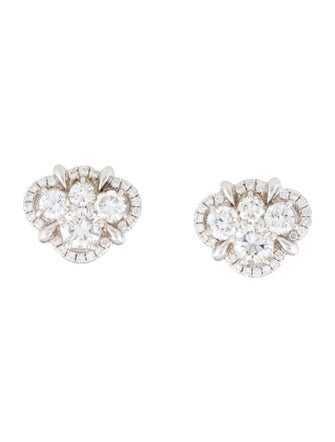Earrings 14K 2.36ctw Diamond Cluster Stud Earrings