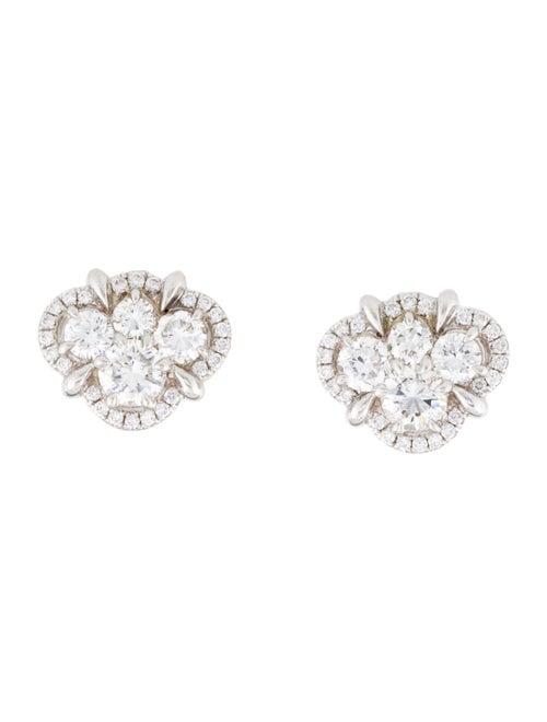 Earrings 14K 2.36ctw Diamond Cluster Stud Earrings